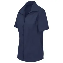 Ladies Short Sleeve Sheffield Navy Side
